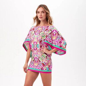 ✨ Limited Edition TRINA TURK Hawaiian Garden Farm Tunic Swim Cover-Up Rio Dress